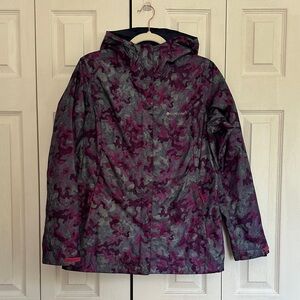 Columbia Women's Rain Jacket - Purple and Gray